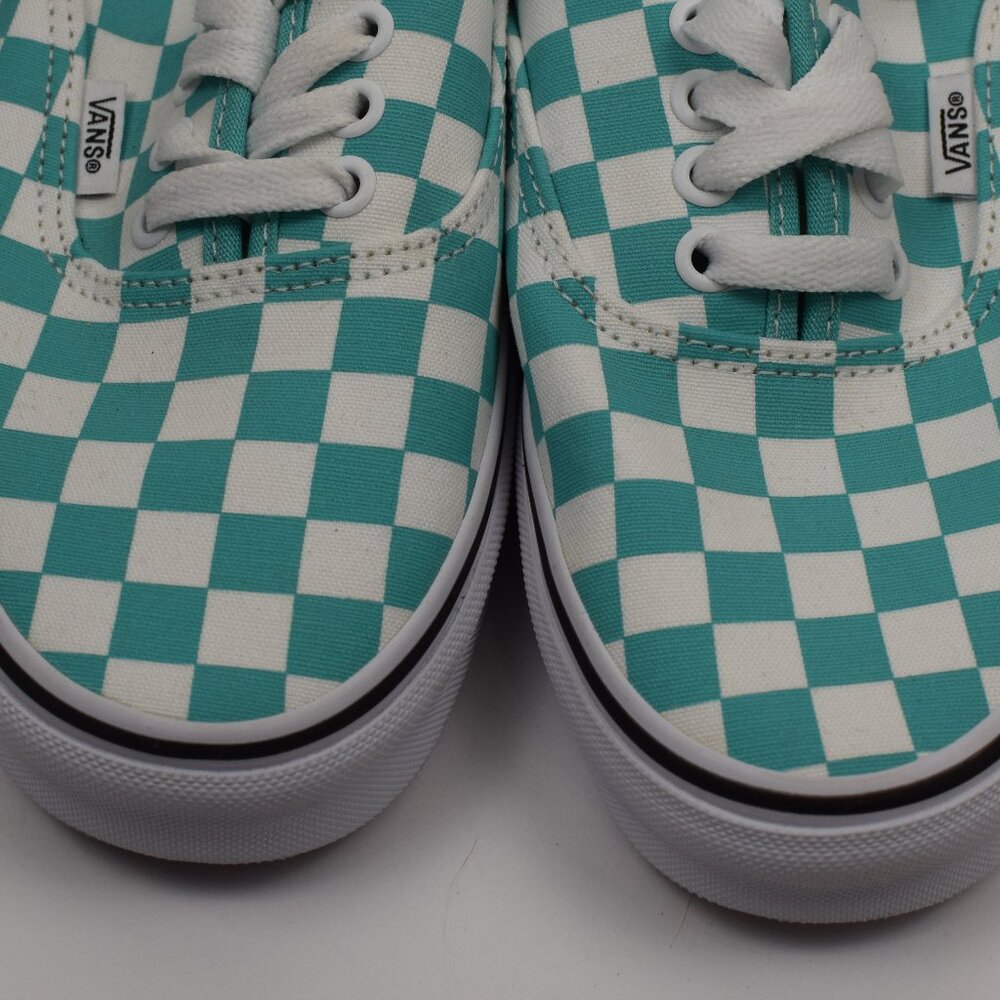 VANS Authentic Aqua Checkerboard Unisex Casual Classic Shoe Hipster Grunge - Picture 4 of 8